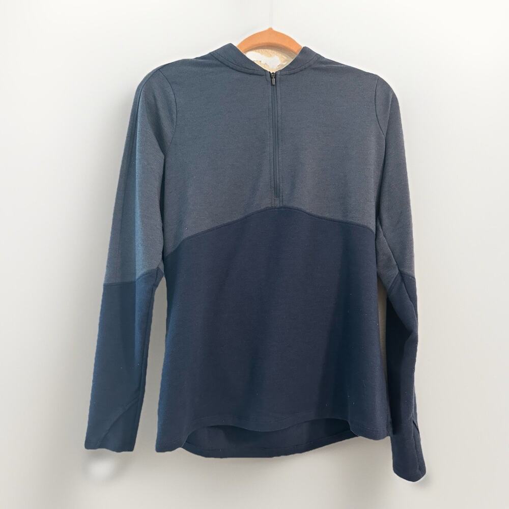 Under Armour Women’s Large 1/2 Zip Sweater Cold Gear Fitted Blue